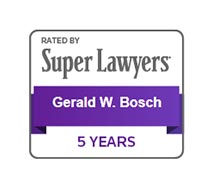 Rated by Super Lawyers | Gerald W. Bosch | 5 Years
